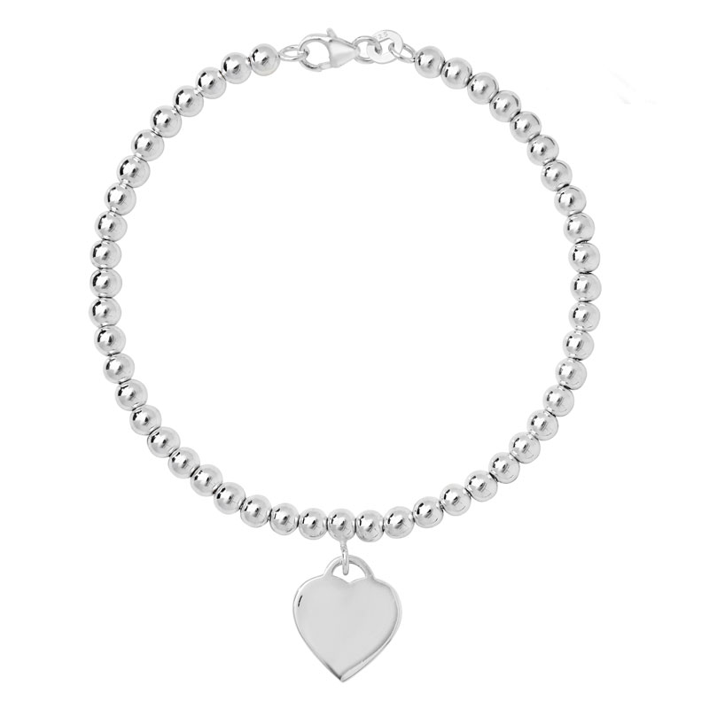 Bracelet with Plain Heart Charm
