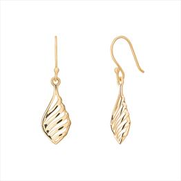 9CT Drop Fish Hook Earrings