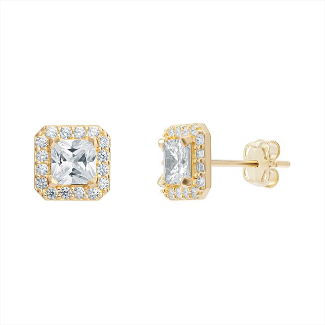 9CT Multi CZ Earrings