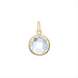 9CT Cubic Zirconia Circle Pendant