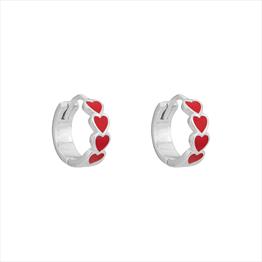 Hinged Hoop Heart Earrings