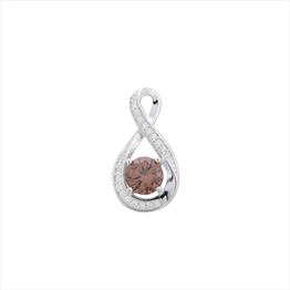 Ruby CZ Pendant with Twist