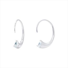 S/S CZ Hoop Earrings