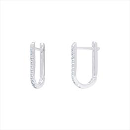 CZ Hinged Hoop Earrings