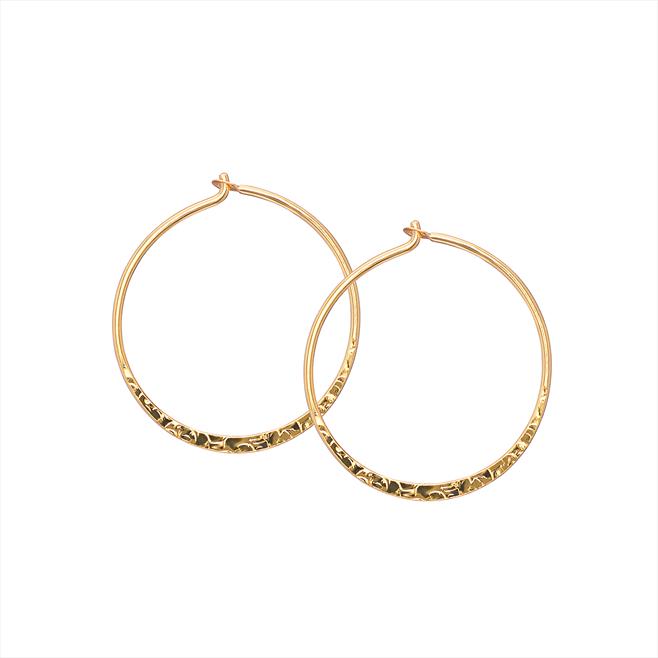 G/PL Pattern Hoop Earrings