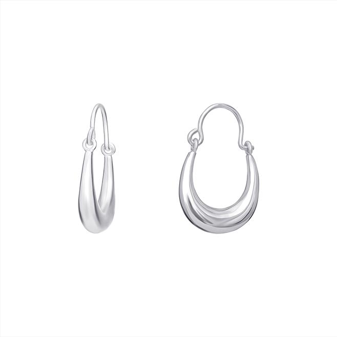 S/S Polished Hoop Earrings