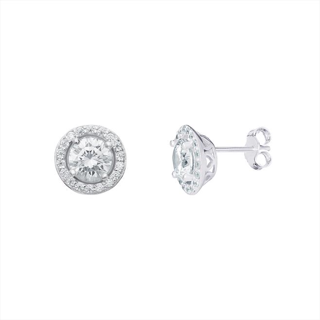 CZ Round Earrings