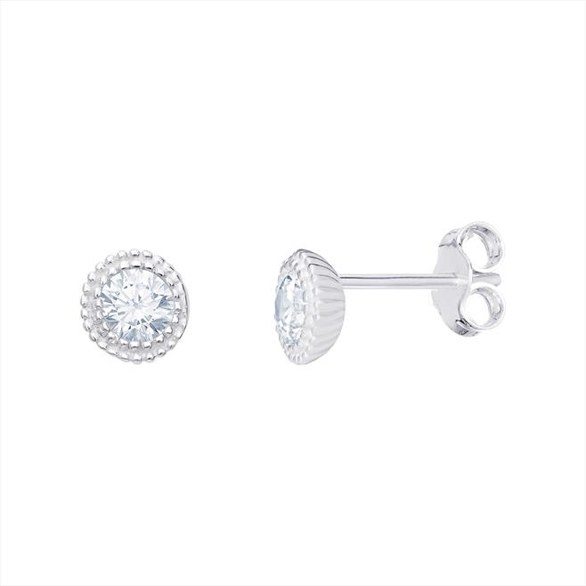 Cubic Zirconia Stud Style Earrings