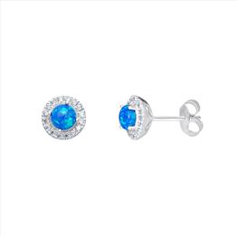 CZ Turquoise Coloured Earrings