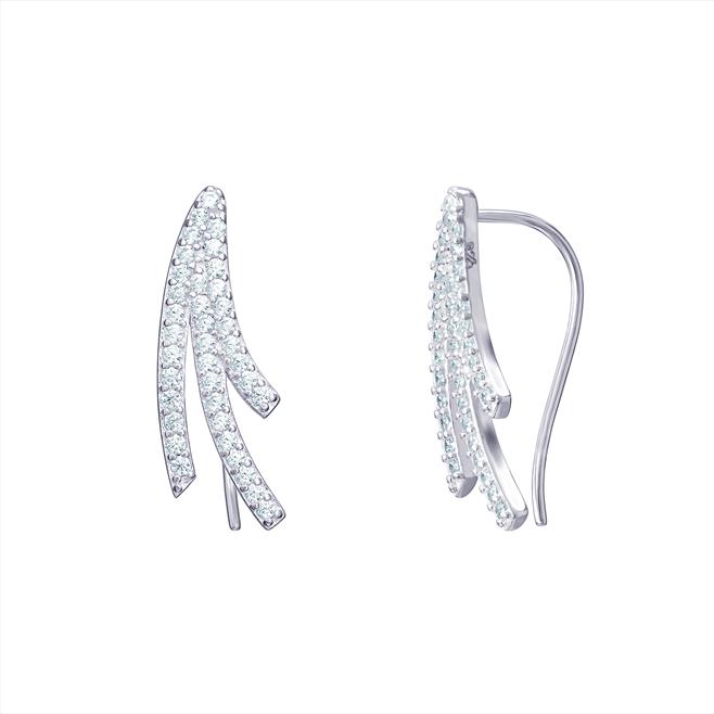 CZ Three Drop Earrings