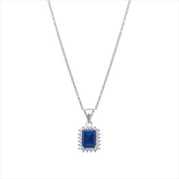 CZ Sapphire Necklace