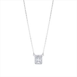 Silver CZ Necklace