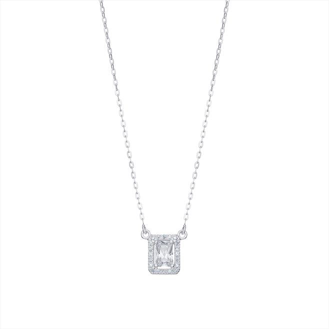 Silver CZ Necklace