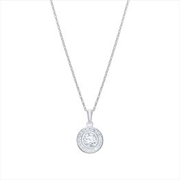 Silver CZ Necklace