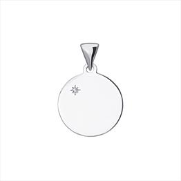 CZ Circle Disc Pendant