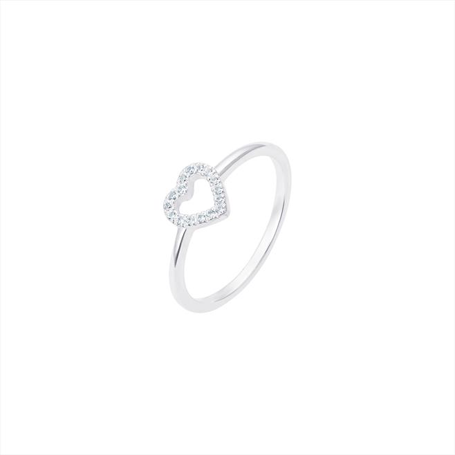 Cubic Zirconia Heart Ring