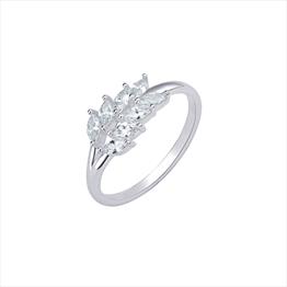 CZ Leaf Style Ring