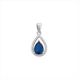 Sapphire CZ Pendant