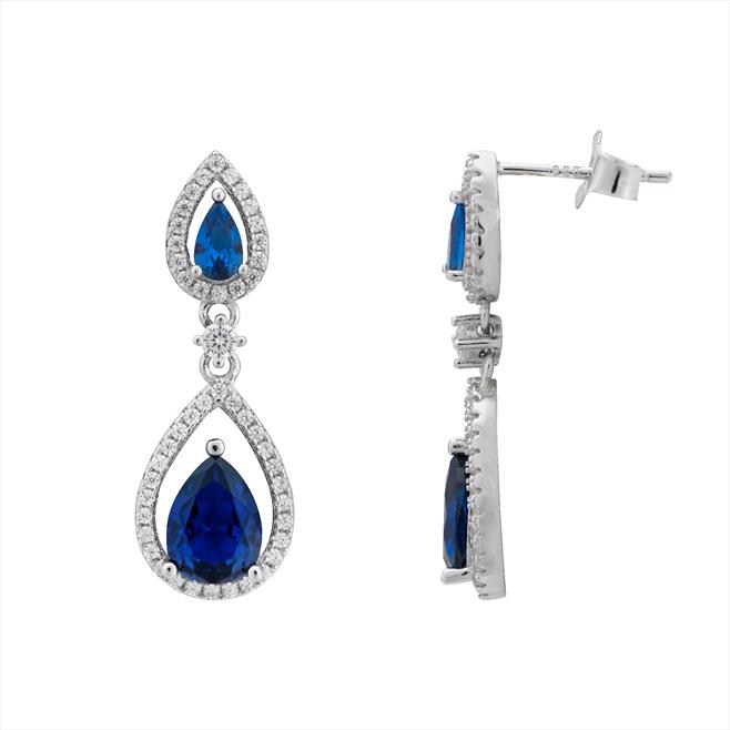 Sapphire Teardrop Earrings