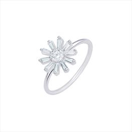 CZ Snowflake Ring