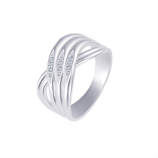 CZ Interwoven Ring