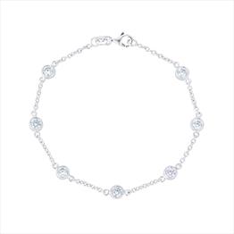 CZ Fancy Curb Bracelet