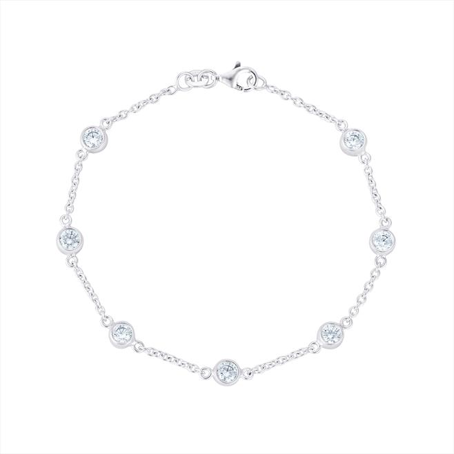 CZ Fancy Curb Bracelet