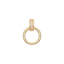 G/PL CZ Circle Pendant
