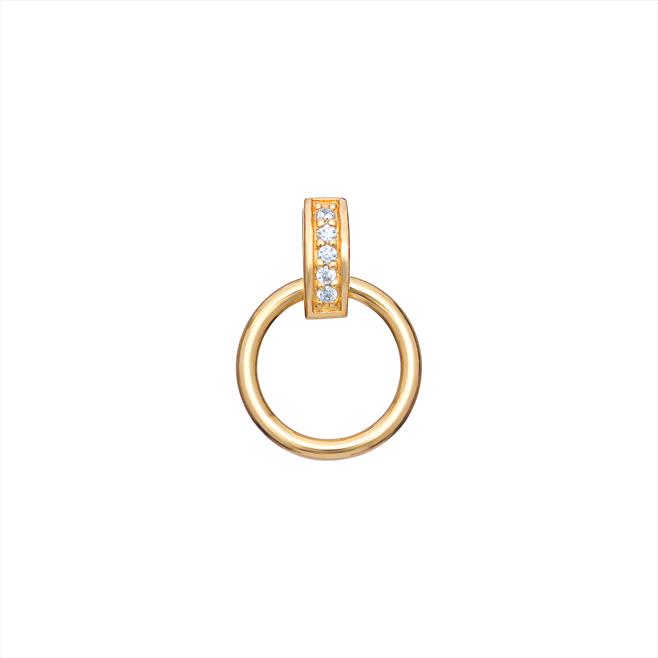G/PL CZ Circle Pendant