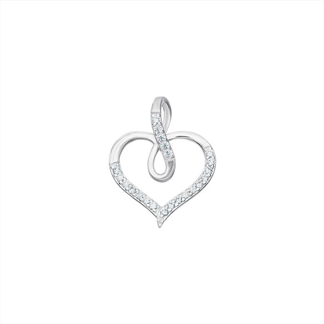 CZ Heart Pendant