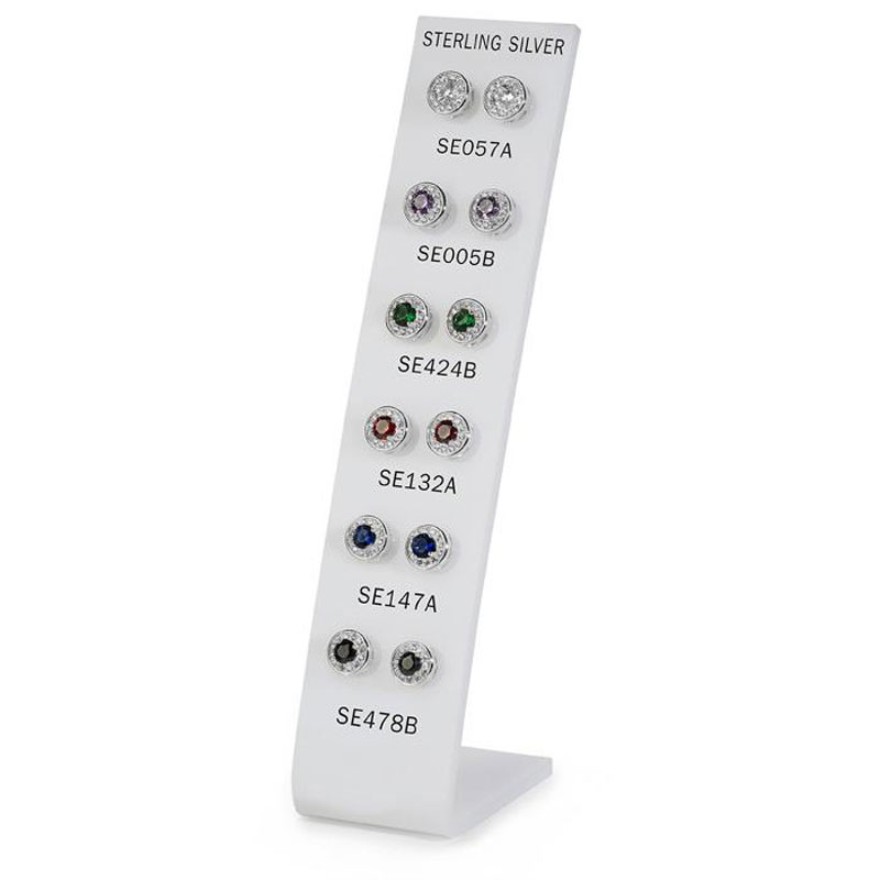 Sterling Silver Earring Set - 6 Pairs & Stand