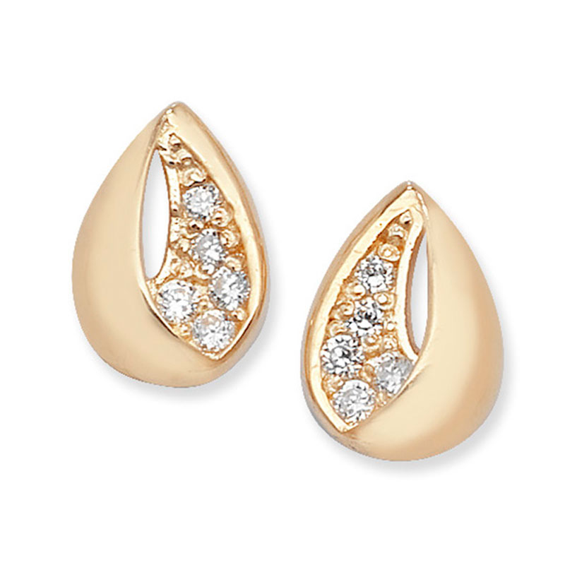 Pear CZ Earrings