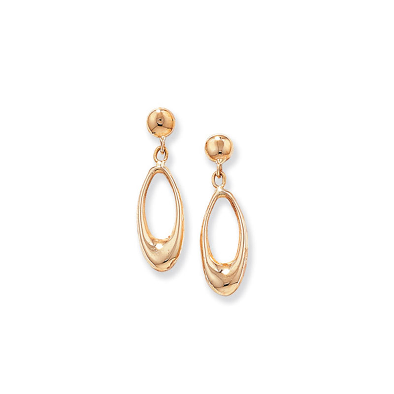 9ct Drop Loop Earrings