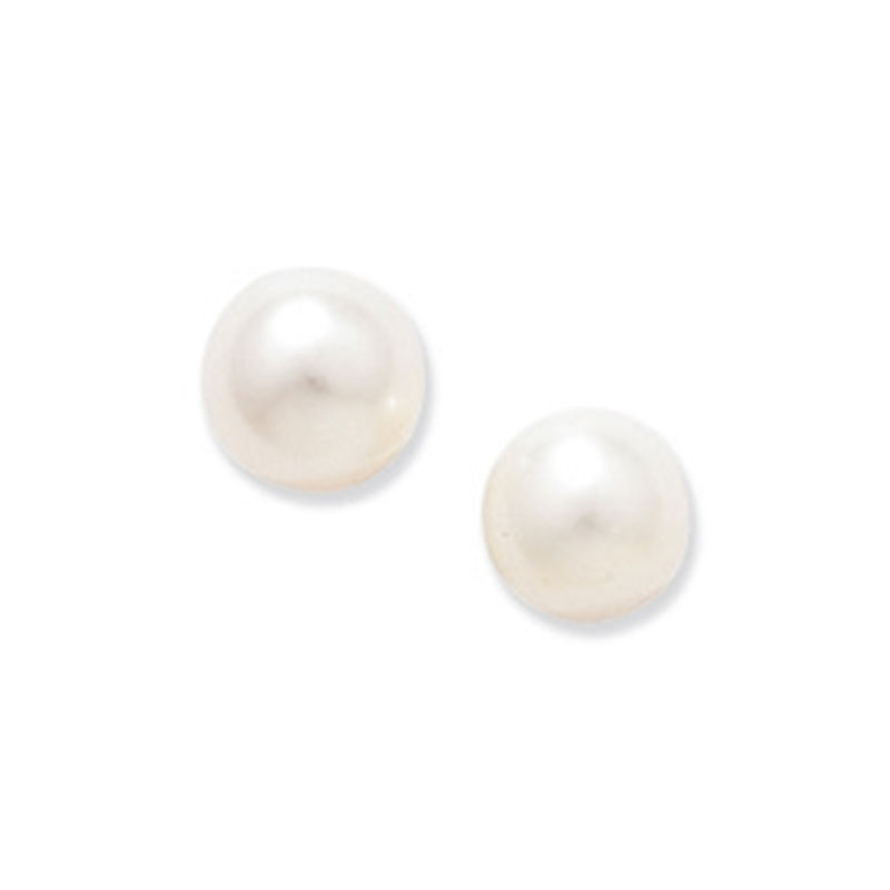 Gold 5mm Freshwater Pearl Studs