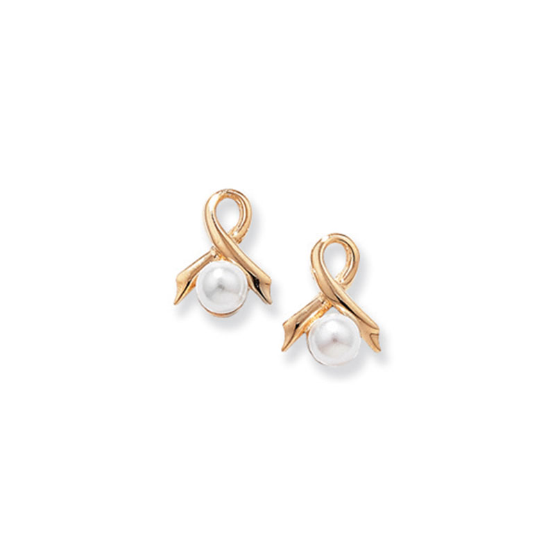 9ct Fresh Water Pearl Infinity Earring