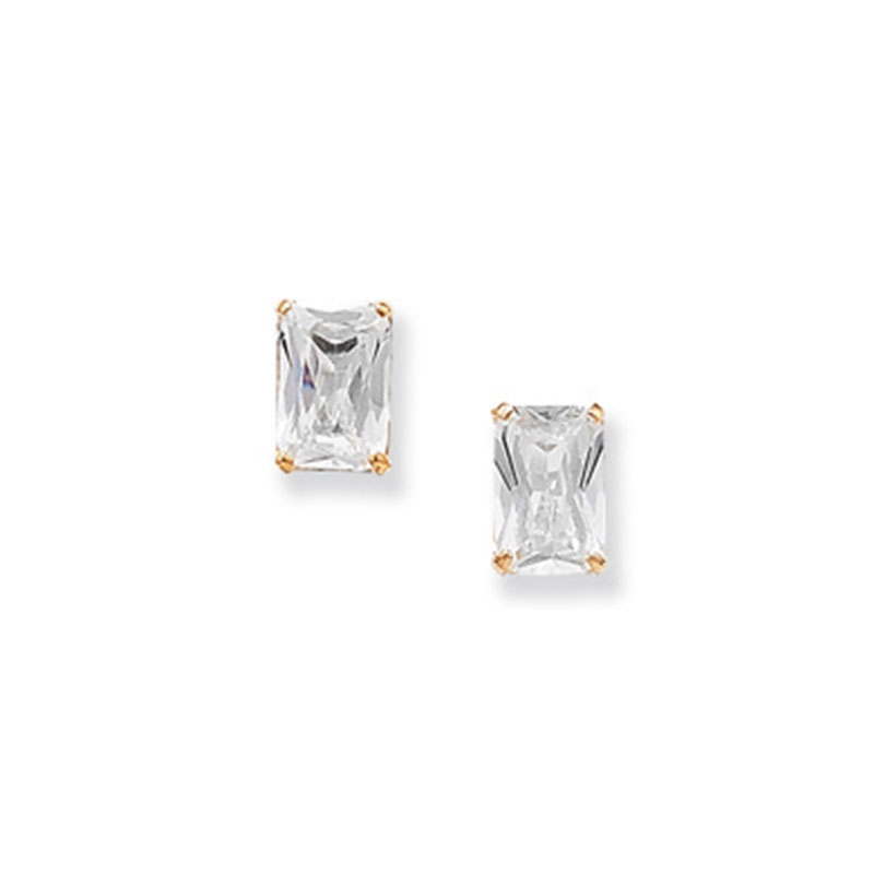 Gold Rectangle Earrings