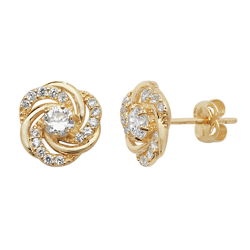 9ct Gold Knot Studs