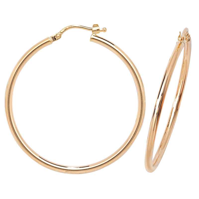 9ct Large Gold Hoops