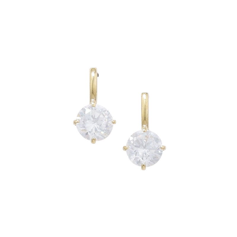 9ct Gold Circle Drop Earrings