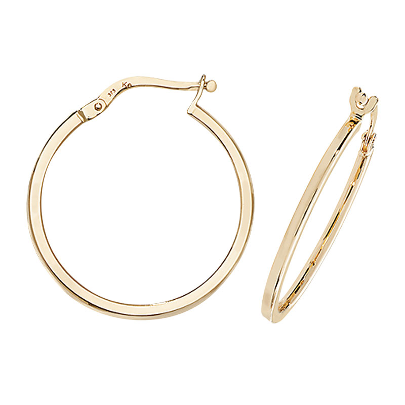 9ct 23.3mm Gold Hoops