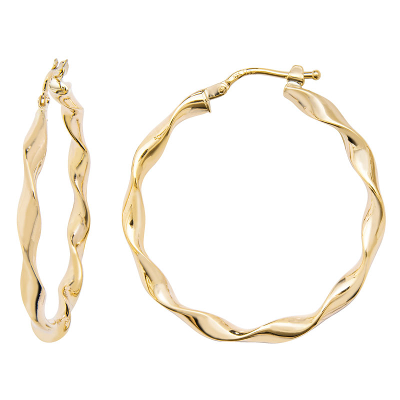 9ct Twisted Hoops