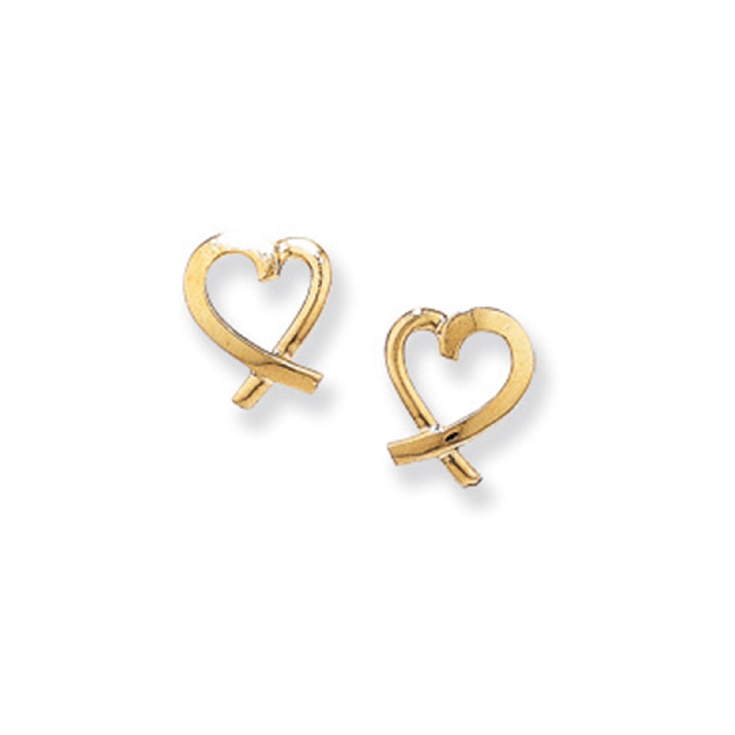 9ct Open Heart Studs