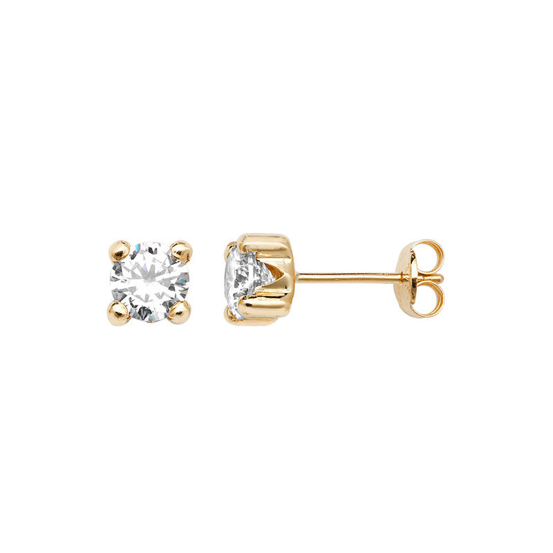 9ct Gold CZ Studs