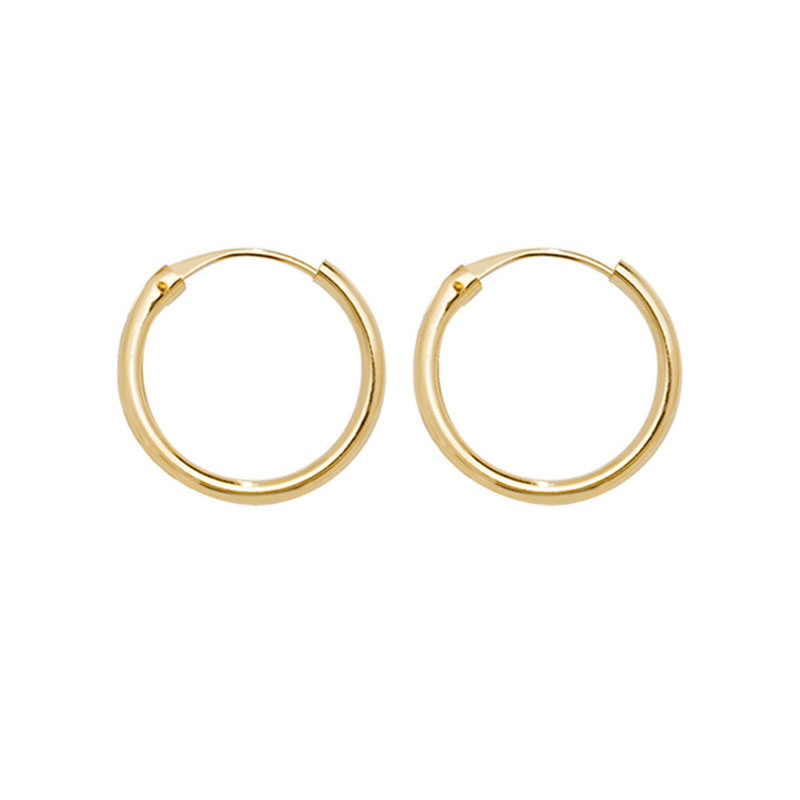 9ct 14mm Hinged Hoop Earring