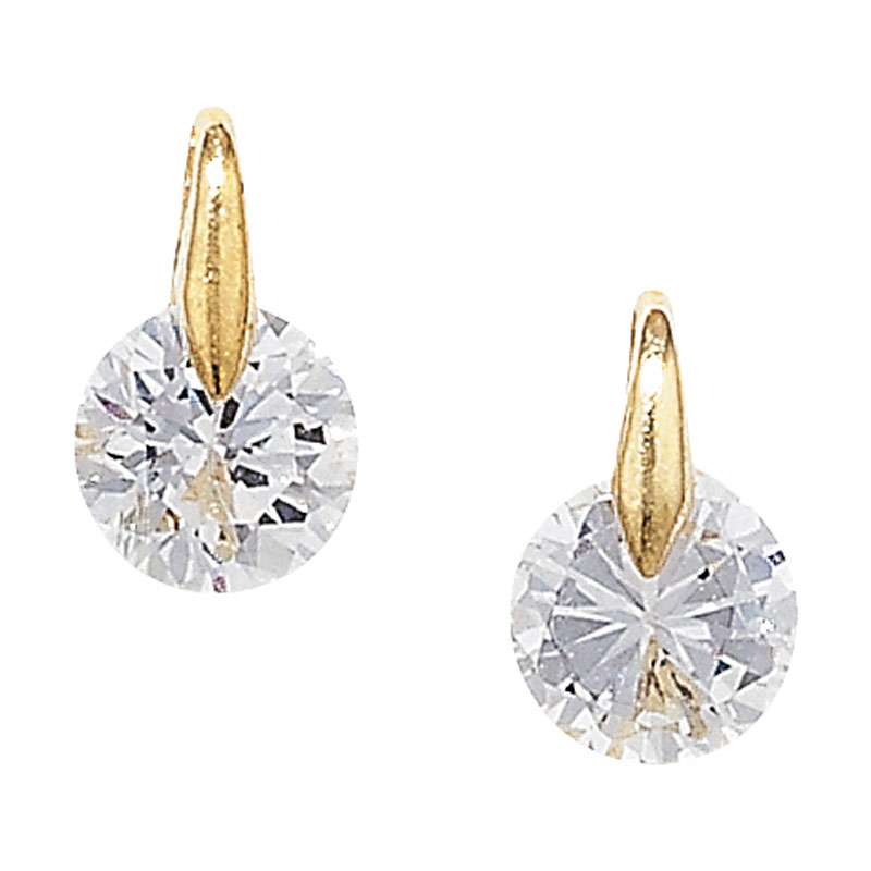 9ct Gold CZ Stud