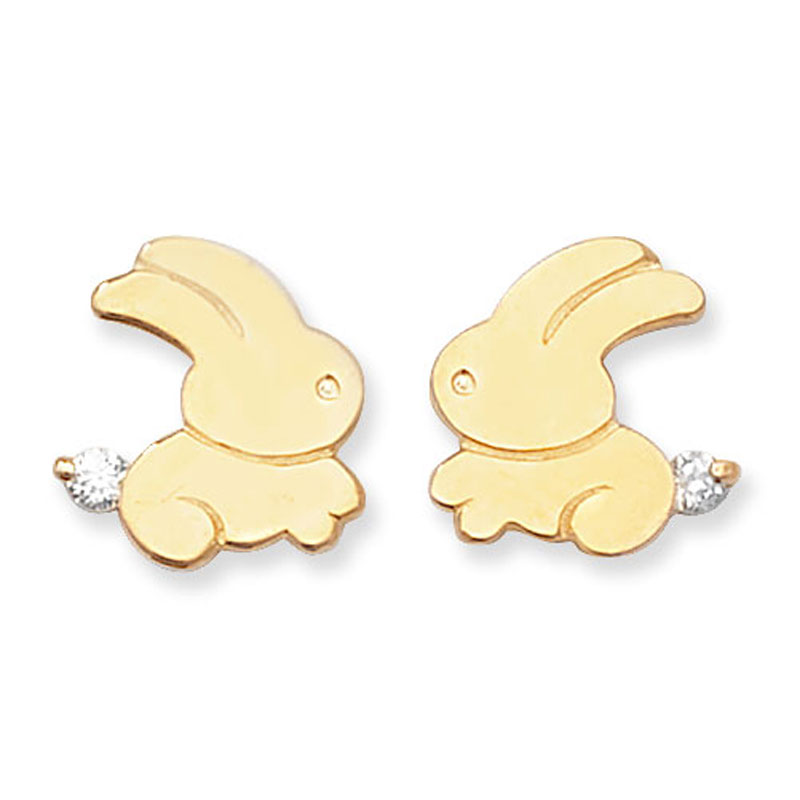 9ct Kids Bunny Earrings