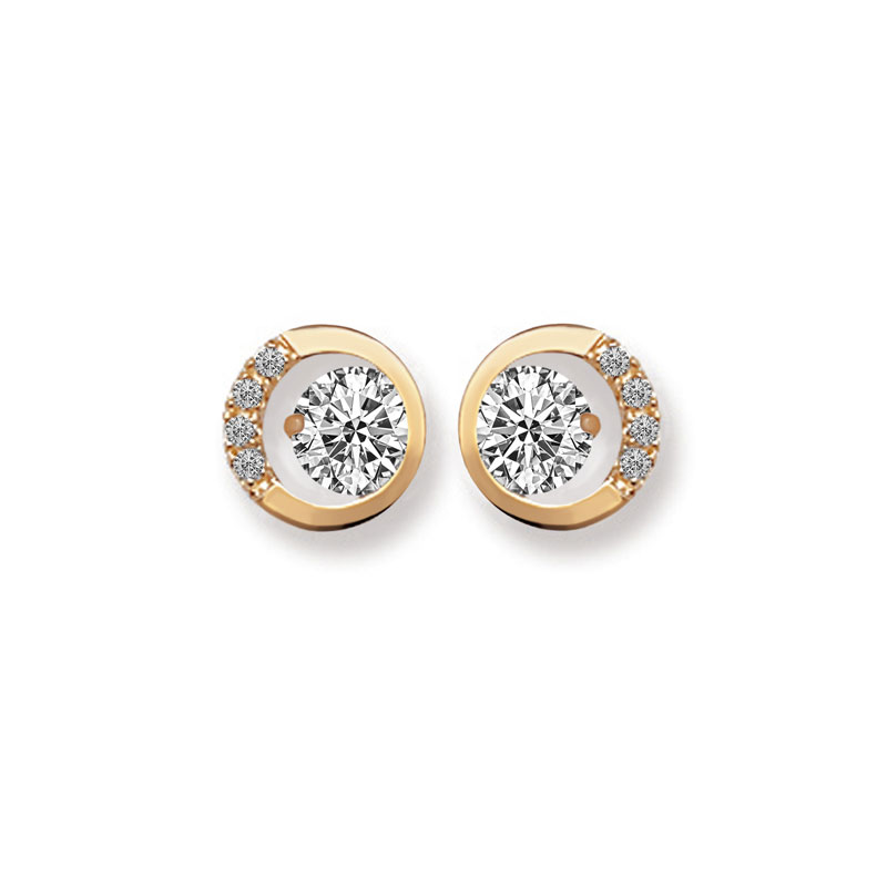 Circle Studs with CZ