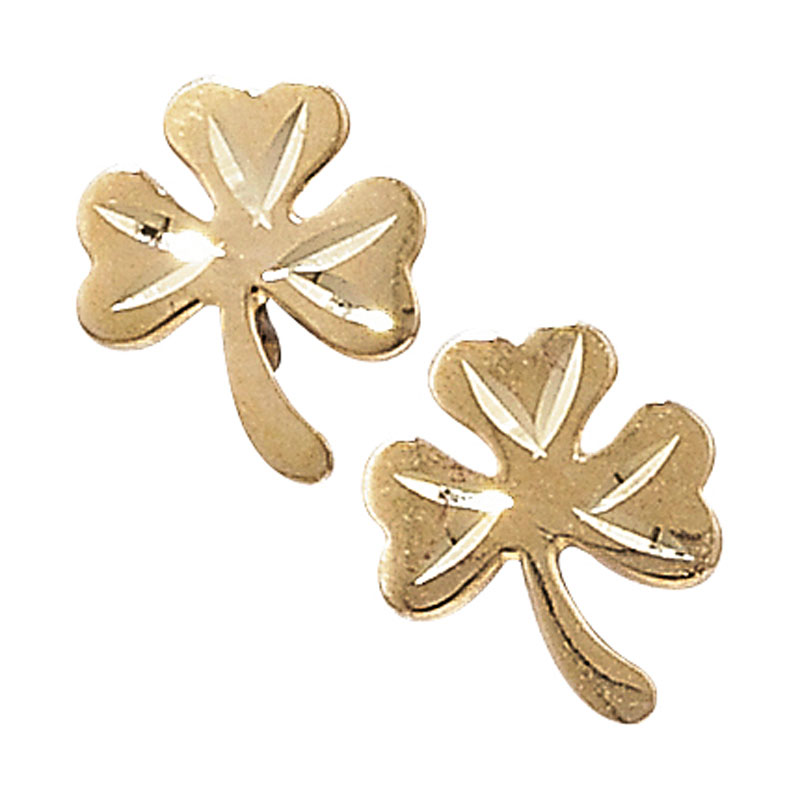 9ct Shamrock Earring