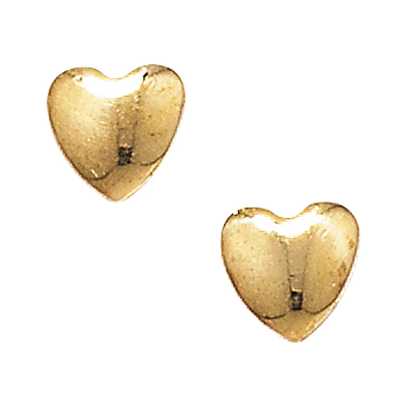 9ct Small Heart Earrings