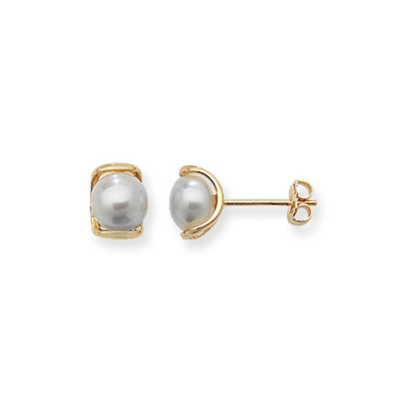 9ct Gold 6mm Pearl Earring